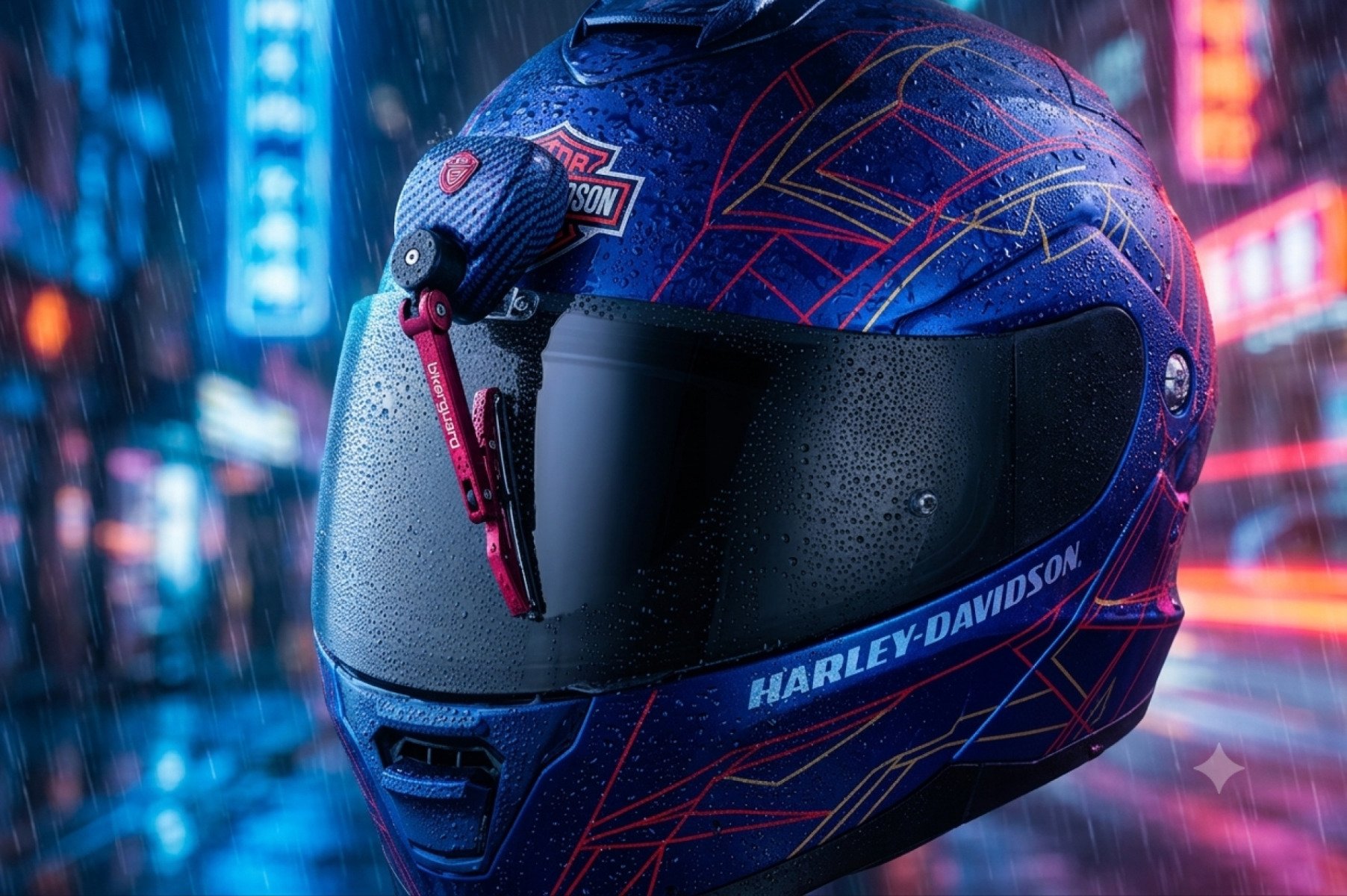 Helmet Wiper for Rain, Fog, and Road Spray